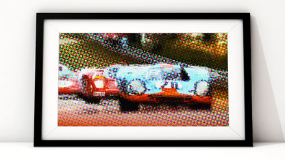 Porsche 917K leading Ferrari 512S at Le Mans 1970 Art Print