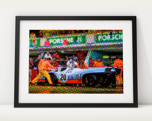 Le Mans - Porsche 917K Pits - A3 Art Print