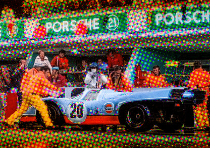 Le Mans - Porsche 917K Pits - A3 Art Print