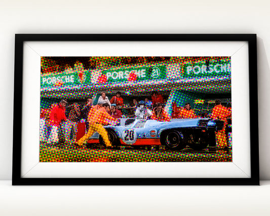 Le Mans - Porsche 917K Pits - Special Edition Cinemascope Art Print