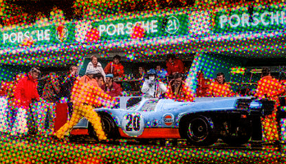 Le Mans - Porsche 917K Pits - Special Edition Cinemascope Art Print